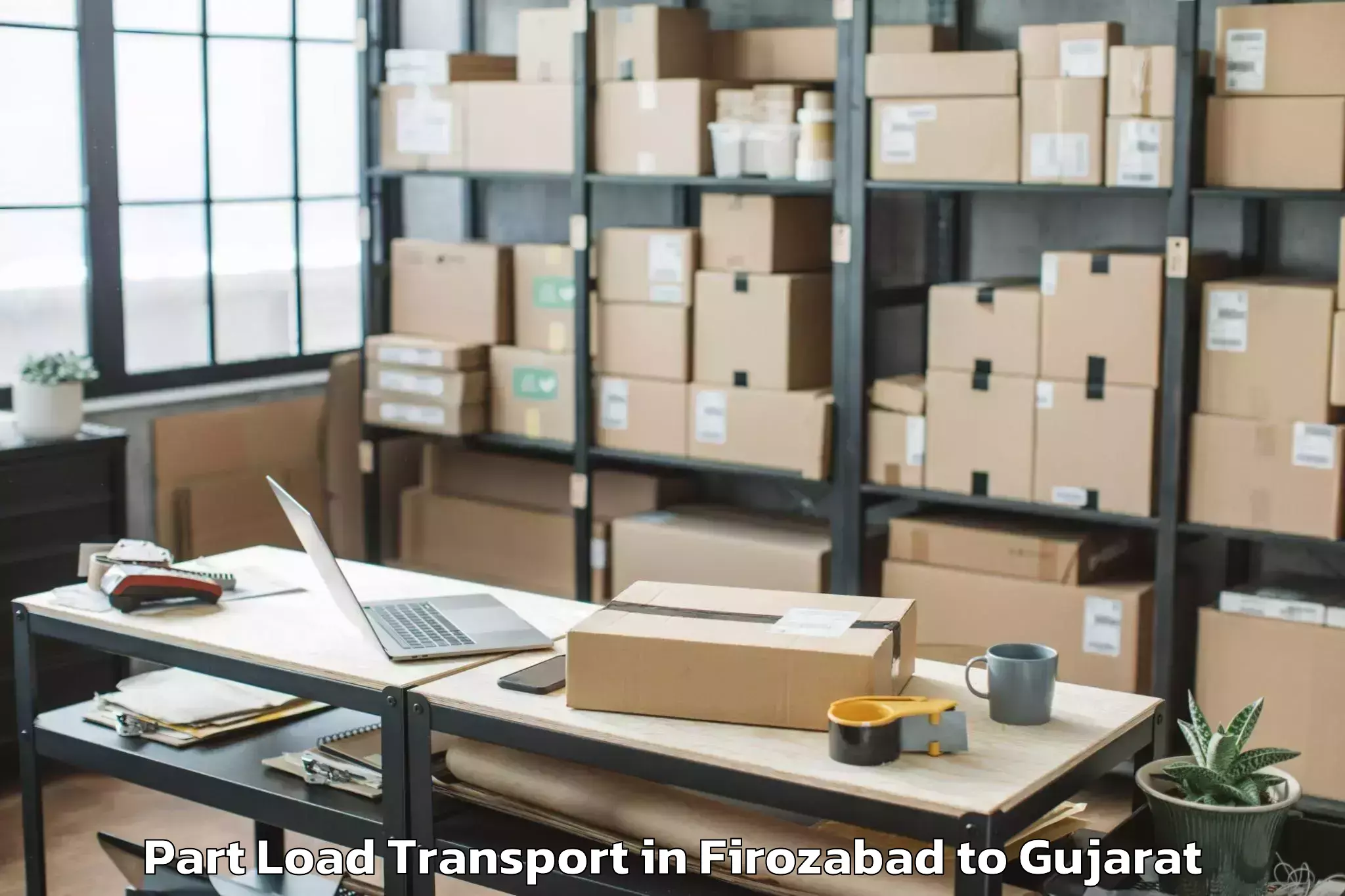 Quality Firozabad to Katodara Part Load Transport